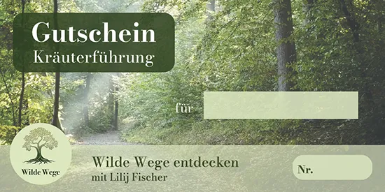 Gutschein für eine Kräuterführung von Lilijs Wilde Wege